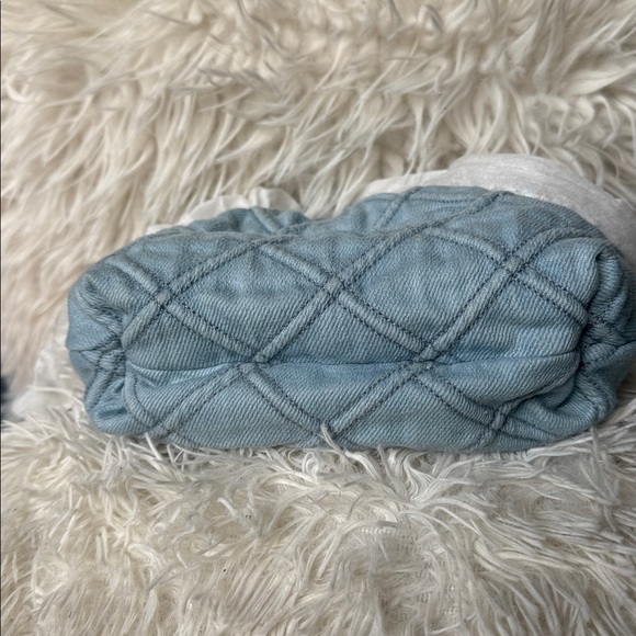 TORY BURCH MINI FLEMING SOFT DENIM HOBO BAG (NWOT) please read description. - Picture 9 of 16